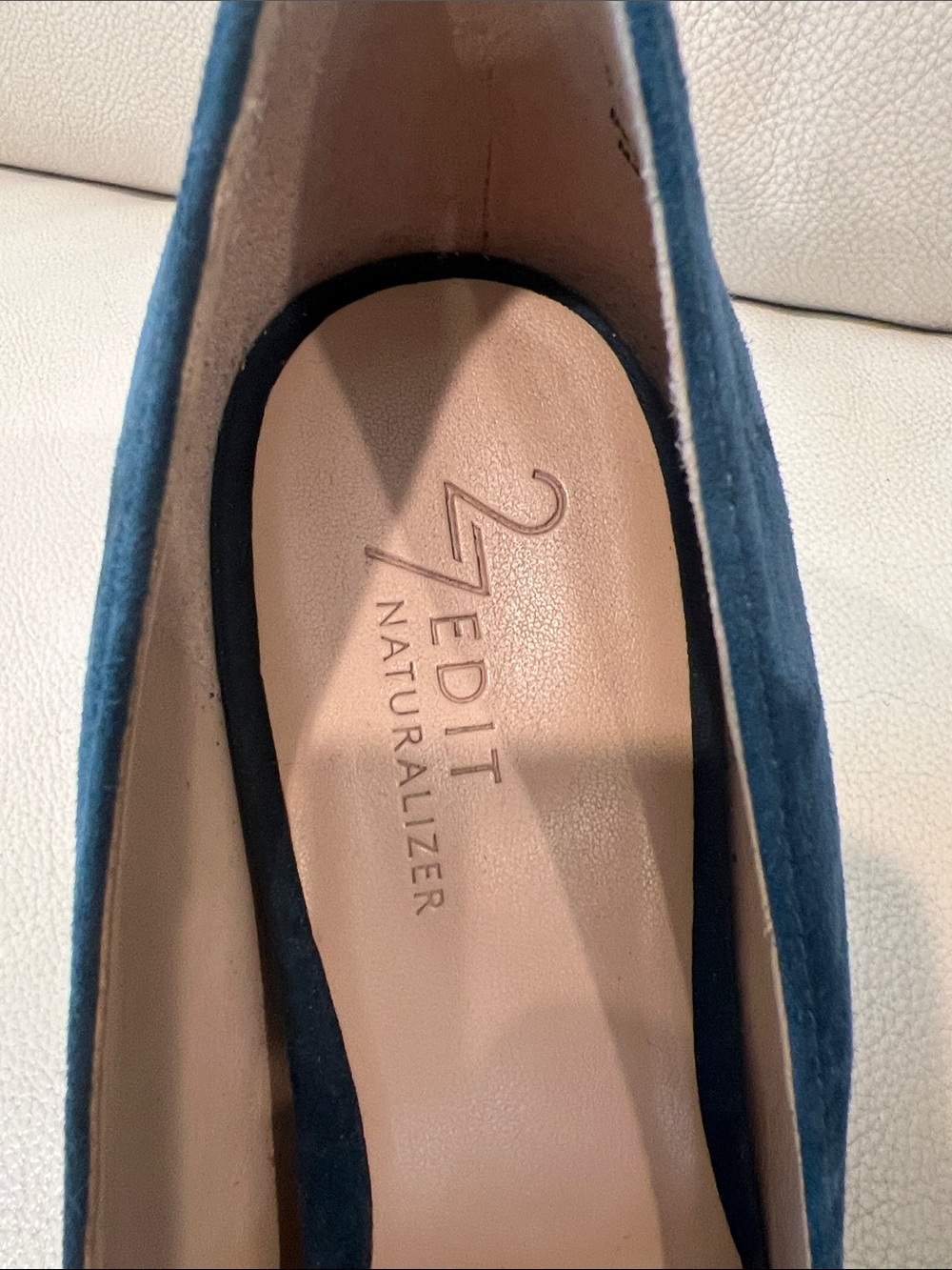 Naturalizer Teal Suede Pointed-Toe Pumps - Picture 5 of 7